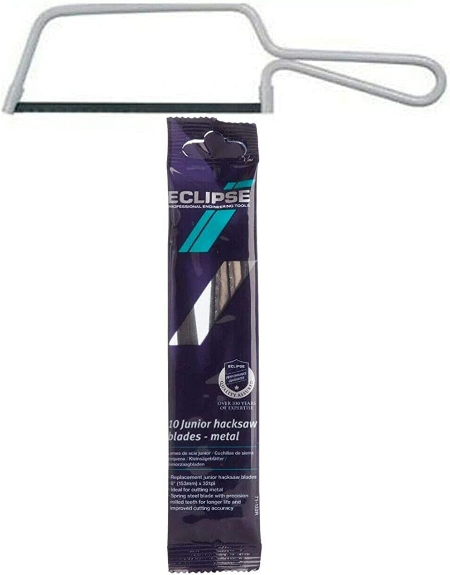 RDGTOOLS Eclipse Junior Hacksaw Metal Cutting Small Saw + 10 x Junior