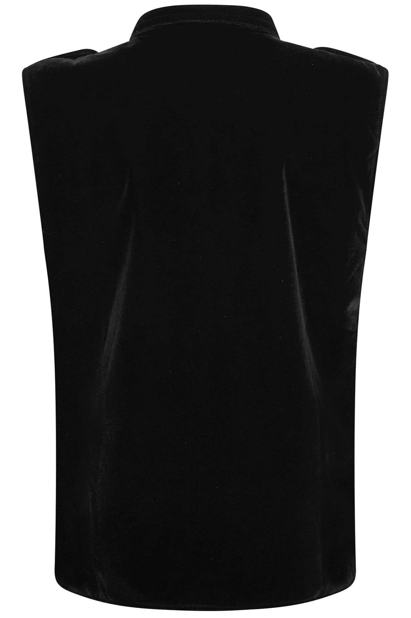 Ro Rox Herren Goth Samt Ärmellose Jacke Uniform Militärparade