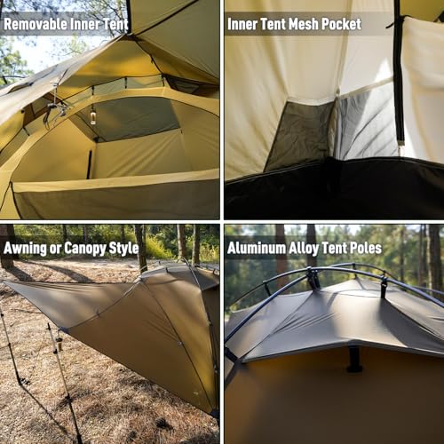 Carpa portátil POMOLY para camping y senderismo 1 persona miniatura 7