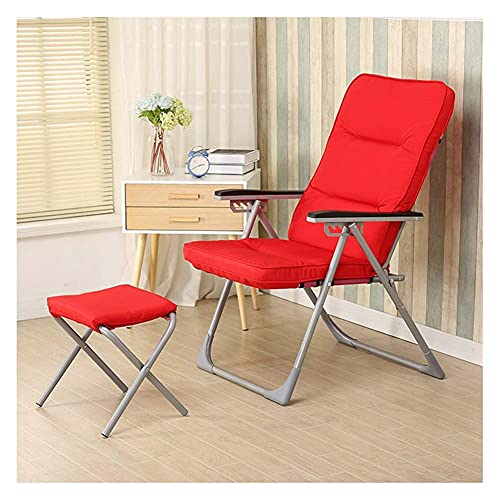 DRFGNF Tumbona Tumbona Sillas de jardín Silla reclinable Plegable Tumbona Silla de Tela Sofá para el hogar Silla de computadora con reposapiés Adecuado para Dormitorio Sala de Estar Dormitorio de e