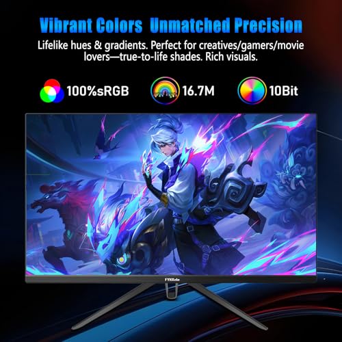 Image of 28 Inch 4K UHD Gaming Monitor 144Hz 1ms，IPS Monitor with HDR400, 100% sRGB， AMD FreeSync /G-Sync，PC Monitor for Gaming,Office,Type-C /HDMI /USB，Built-in Speaker，VESA Mount, Bluelight Filter