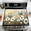 AOHMPT Stove Top Covers for Electric Stove: 28''x20'' Protector Glass Stove Top Expands Counter Space, Stylish Kitchen Decor Heat Resistant