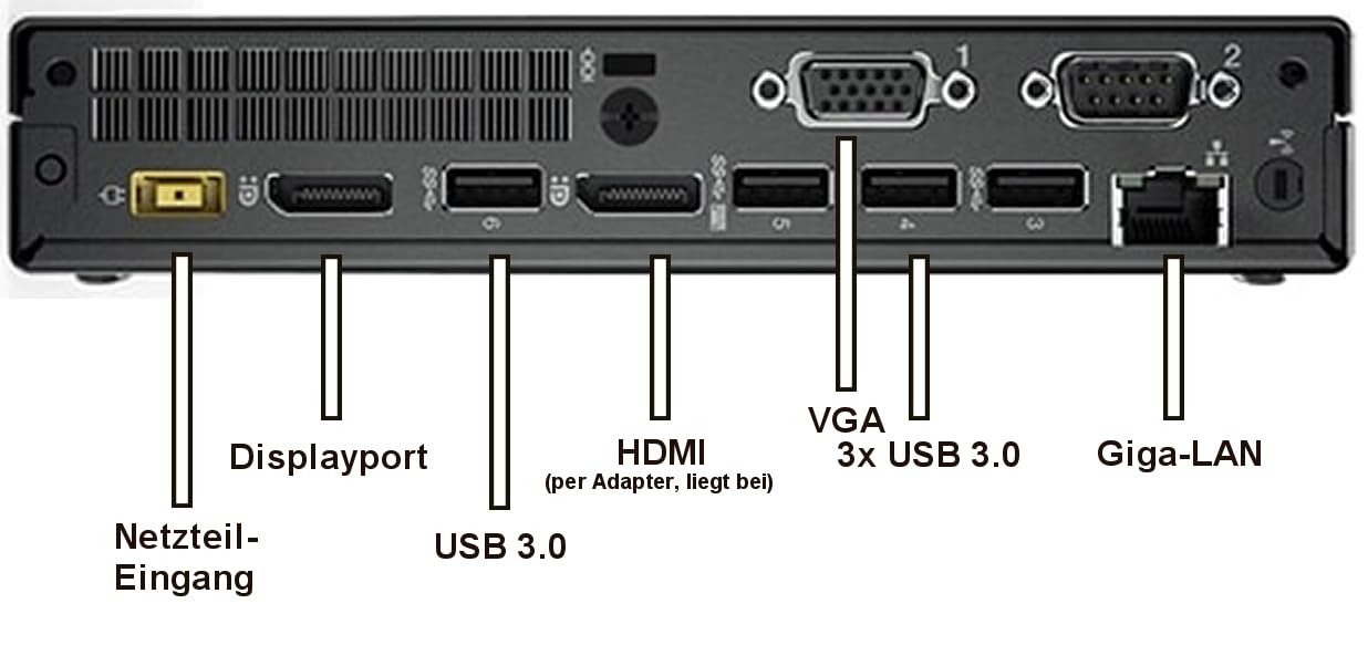 Lenovo ThinkCentre M710q Intel i5 6500T 4 Kern 3.1 GHz Business Office Multimedia Computer mit 3 Jahren Garantie! | 8 GB | 128 GB NVME SSD | USB 3.0 | WLAN | Windows 11 Prof. 64-Bit | #8384