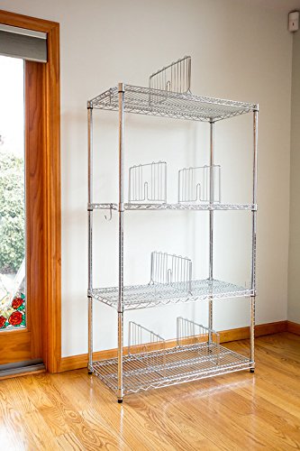Nexel Chrome Shelf Divider – 18" Wide X 8" High, Steel, Easy Clip-On – For Organizing Shelves, Cabinets, Closets - View #9