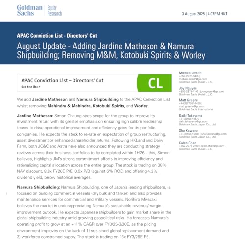 『Conglomerate Evolution or Breakup? Goldman's August Pick on Jardine's Transformation Path』のカバーアート