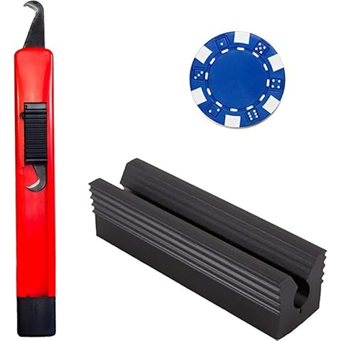 Wedge Guys Rubber Vise Clamp & Kit with Retractable Hook Blade for Regripping Golf Clubs Wedges Irons Drivers Putters | Free Golf Ball Marker Included with Each Rubber Vise Clamp Kit Cover