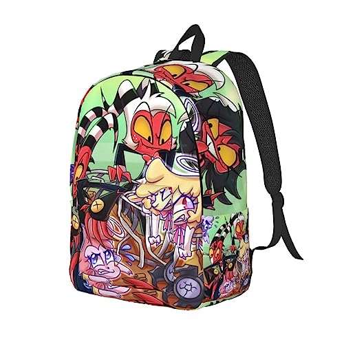 Canvas Backpacks Helluva Anime Boss Laptop Backpack Unisex Multipurpose Double Shoulder Bag for Camping Travle Work Hiking Gifts2