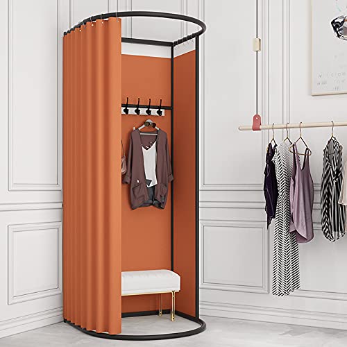 Spogliatoio Portatile Madamera Con Tende - 100x100x200 Cm, Nero, Per Negozi, Uffici, Eventi