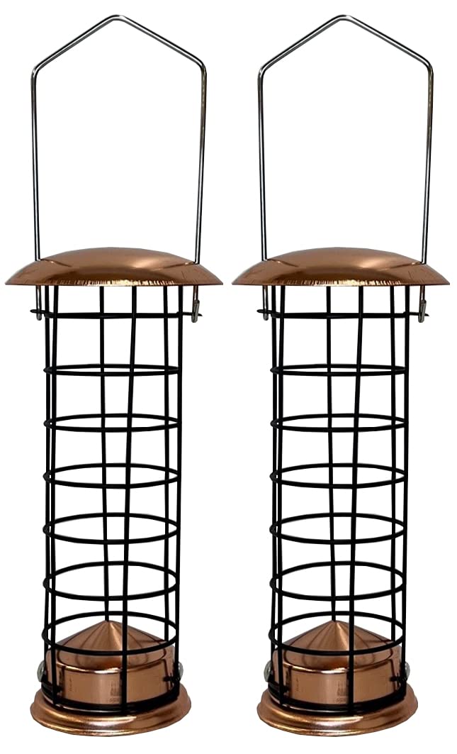 Selections Copper Style Hanging Bird Suet Fat Ball Feeder - Pack of 2