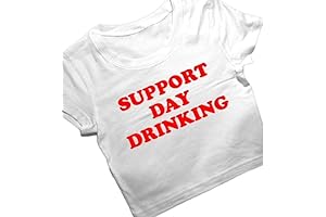 Y2K Support Day Drinking - 90s 2000s Baby Tee Punk Aesthetic, Y2k Baby Tee