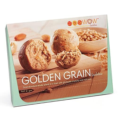 Image of WOW Laddus Combo Pack - TRIET Dry Fruit, Nuts 220 Grams Pack of 6 |Golden Grain Laddus - 220 Grams Pack of 6 | Natural Jaggery Sweetened | No Added Preservative