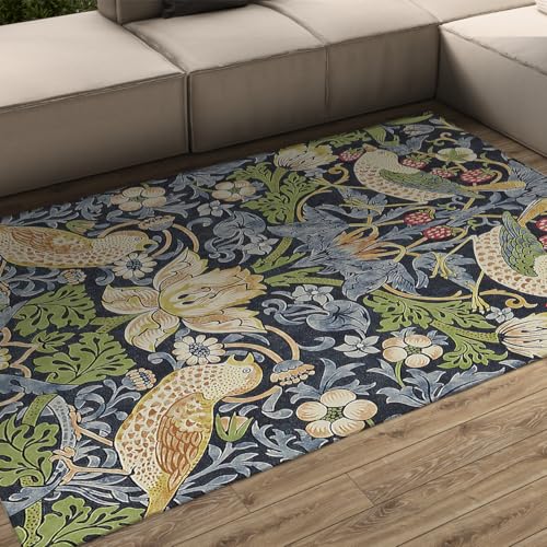 Tapis William Morris 60x120cm lavable pour un salon bohème chic - 2