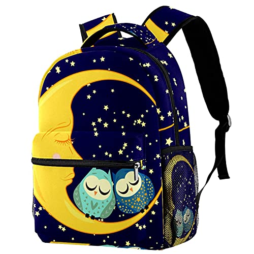 Sac à dos hibou et lune avec porte-bouteille pour enfants
