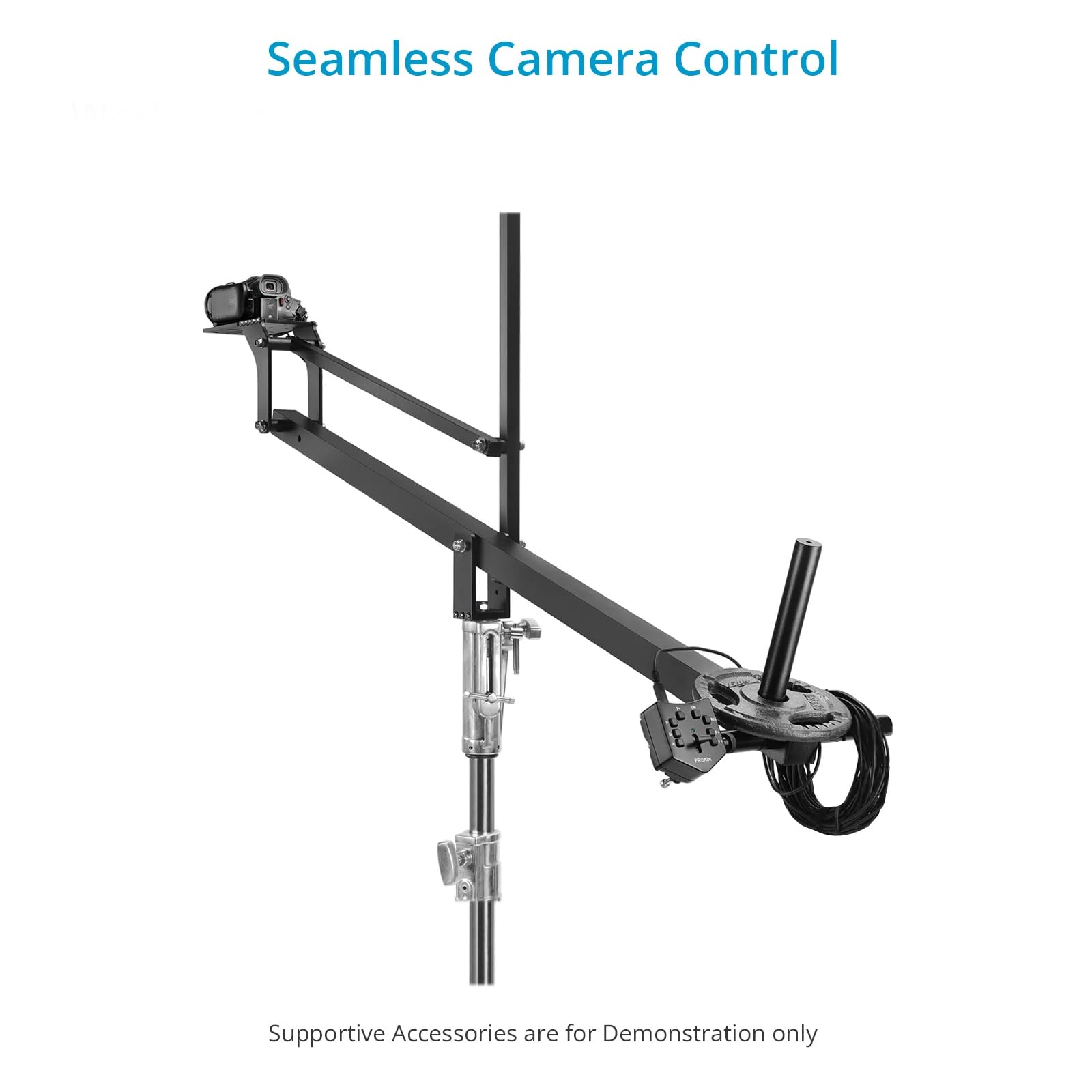 PROAIM LANC Zoom Controller z Regulacją Prędkości Iris/Focus/Zoom do Kamer DV z Gniazdem LANC 2,5 mm, Zacisk Montażowy Pasuje do Drążka Statywu 30 mm, Uchwytu Aparatu, Stabilizatora