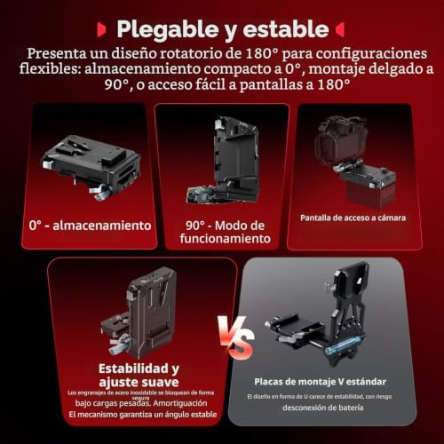 Placa V Mount con puertos D-Tap y USB-C SmallRig 5227 para camaras mirrorless 5