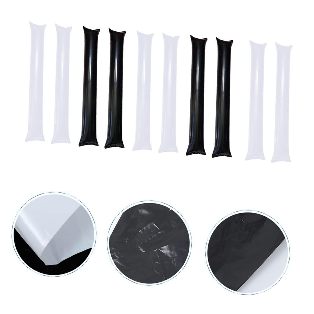 INOOMP 48pcs Inflatable Cheering Stick Noisemaker for Concerts Sports Events and Celebrations Lightweight Durable for Parties