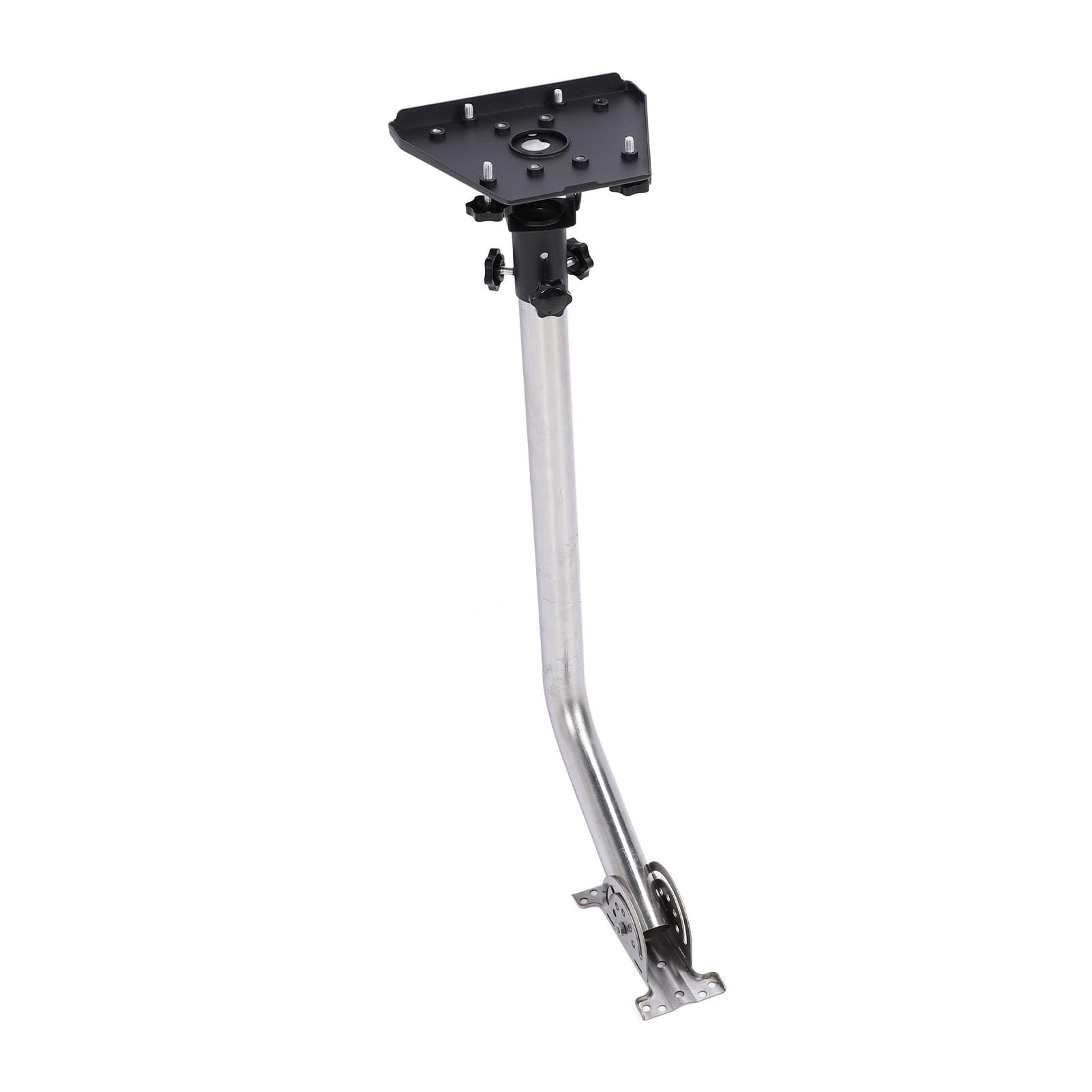 Soporte para Satélite, ángulo Ajustable de 160°, Adaptador Superior Giratorio de 360°, Kit de Montaje , Soporte para Antena con Estructura de Acero de Aleación de Brazo Largo de 43 Cm para