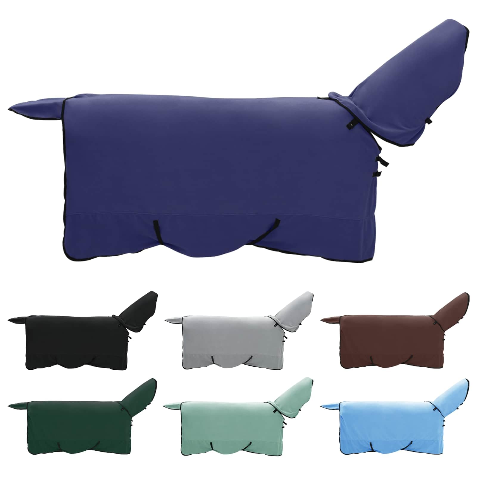 vidaXL Pferdedecke Marineblau 135 cm Polyester-Fleece