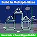 Fun Forts Glow Fort Building Kit for Kids - 81 Pack Glow in The Dark STEM Building Toys Indoor Outdoor Play Tent for Kids Construction Toys with 53 Rods and 28 Spheres