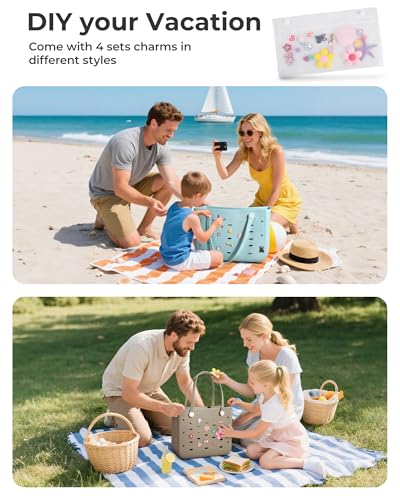 BAGSMART Water-resistant Rubber Tote