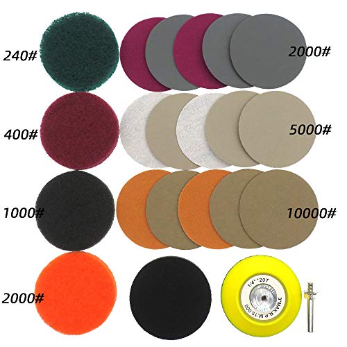 Image of VIBRATITE 21PCS Headlight Restoration Kit, 3 inch Drill Sanding & Cleaning Kit
