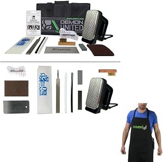 Demon Complete Basic Tune Kit with Wax- Everything Needed to do a Basic Tune and Wax for Your Skis and Snowboard - Made in USA Wax- Includes Wax Apron