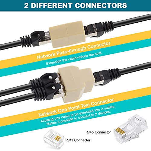 18 v 1 síť nářadí na opravu profesionální sítě sada nářadí LAN kabel tester pro RJ45, RJ11, RJ12 síťový tester kabelů sada se 17 přípojkami a 2M síťovým kabelem