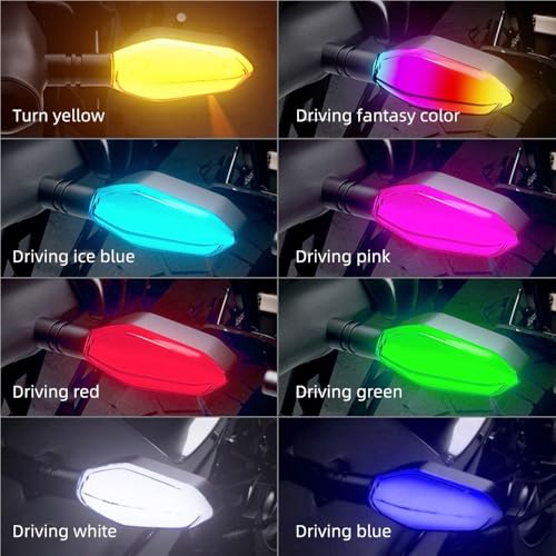 Clignotants soubassement moto 12V multicolores à effet défilant - 4