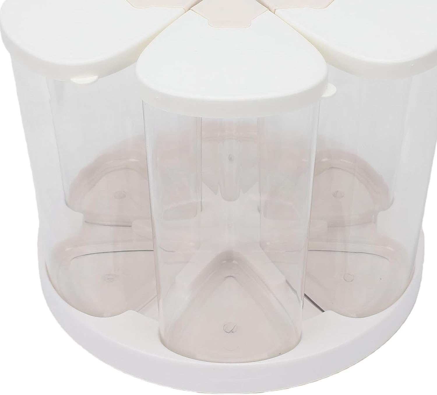 Rice Dispenser, 6 Grids Rotatable Countertop Grain Storage Container with Airtight Lid, for Oats Flour Corn Flakes Beans Cereal