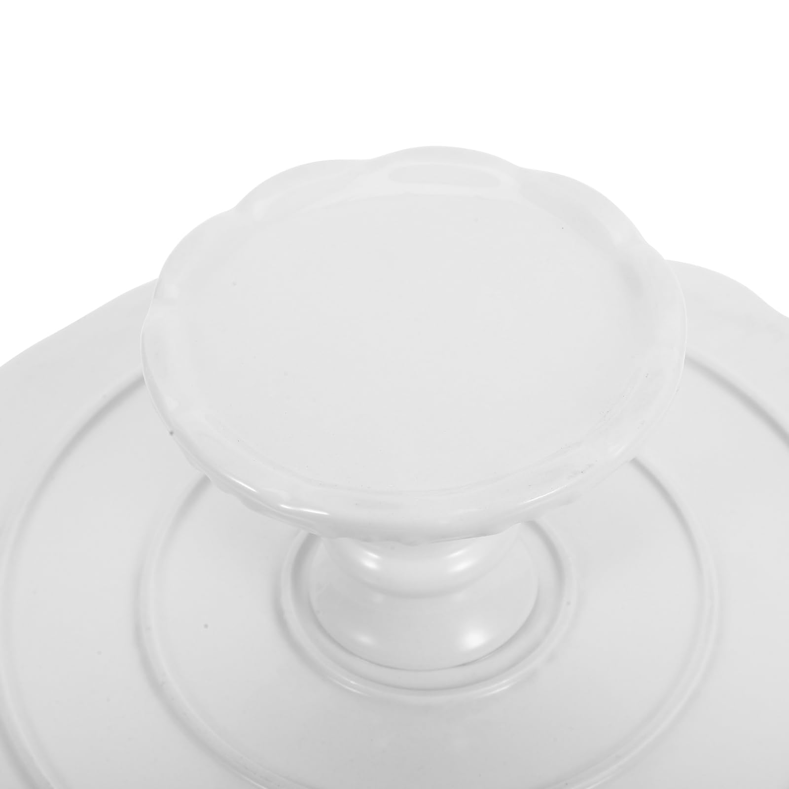 DOITOOL Keramik Tortenständer 9.84 Zoll Rund Kuchenaufbewahrungsablage Mit Relief-Obststand Kuchenservierungsstand Für Cupcakes Desserts Kekse Früchte Süßigkeiten Partys Hochzeiten