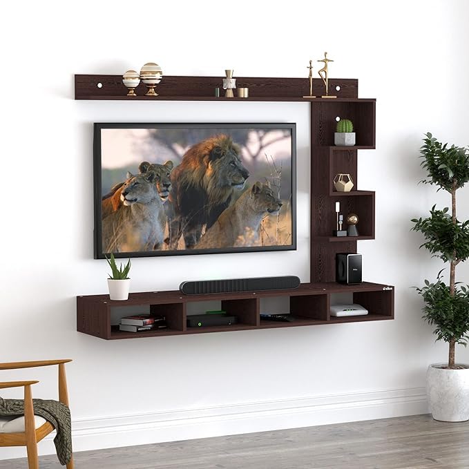 Anikaa Casey Engineered Wood Wall Mount TV Unit/TV Cabinet/TV Entertainment Unit - Ideal for Upto 55" (D.I.Y) (Wenge) (B0BR3V76B1) Amazon Price History, Amazon Price Tracker