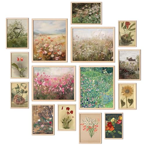 TRAMIN Floral Wall Art - Vintage Floral Prints for Wall