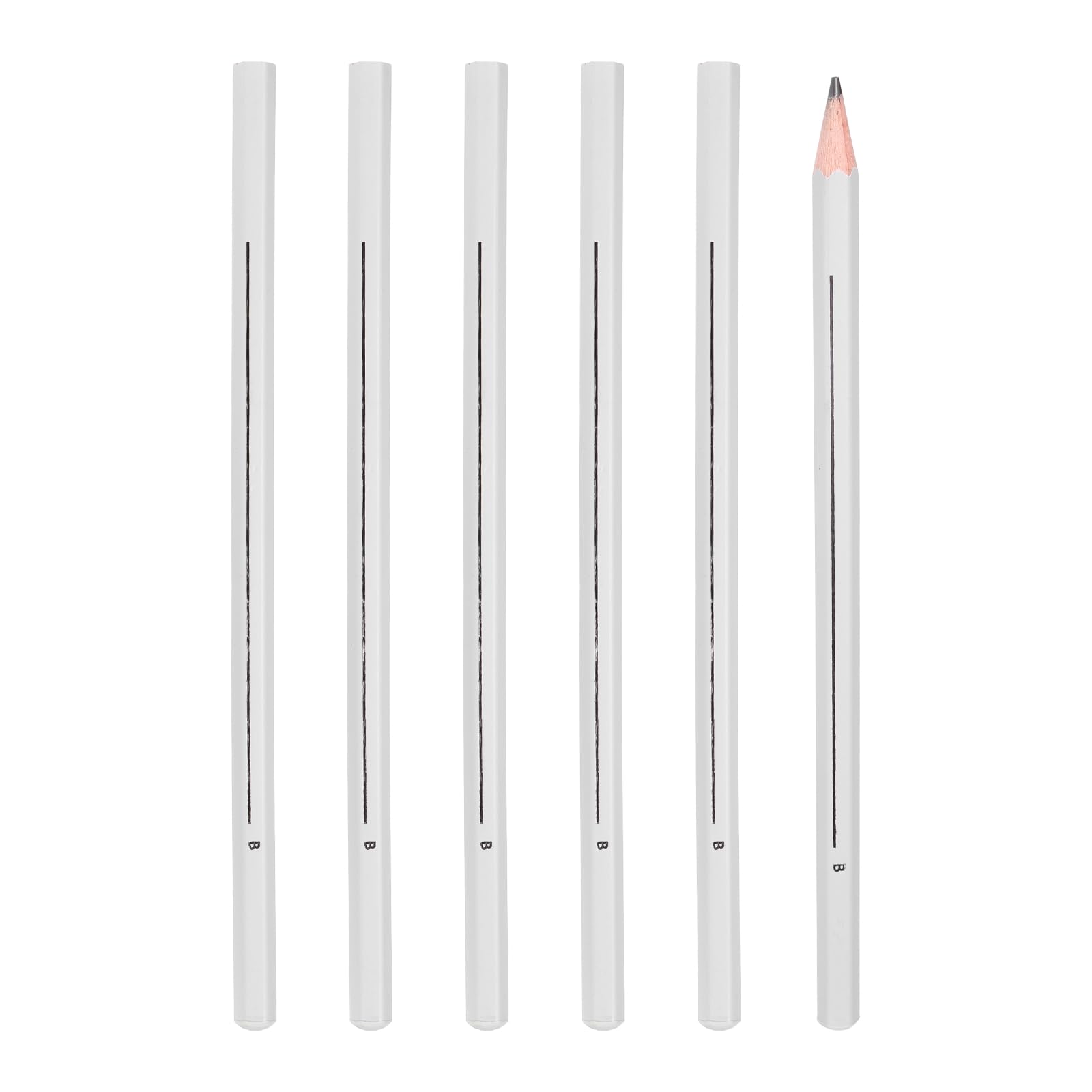 PATIKIL B Graphite Pencils for Drawing, 6Pcs Sketching Pencils Wood Art Supplies Set Hexagonal Pen Break-Resistant Lead for Painting Sketching Artist Design