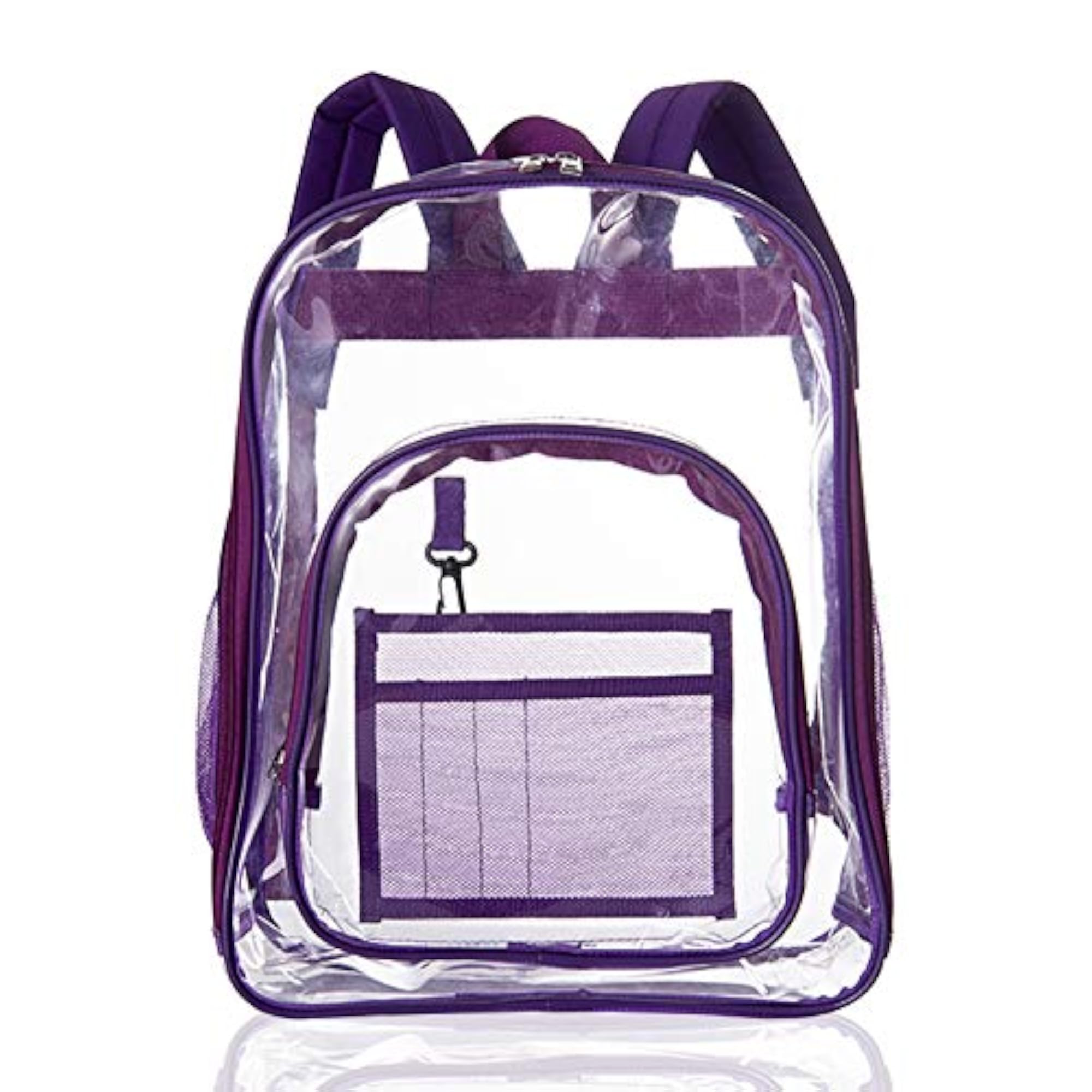 Heavy Duty Clear Backpack for Women, Transparent Bookbag