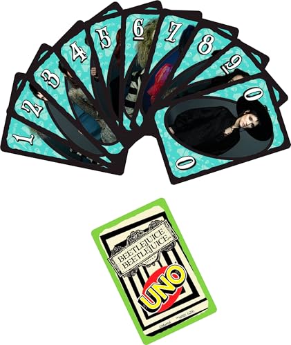 Mattel Games UNO Beetlejuice Beetlejuice Kartenspiel für Kinder, Erwachsene & Familie mit Deck & Sonderregel, inspiriert vom Film – Bild 4