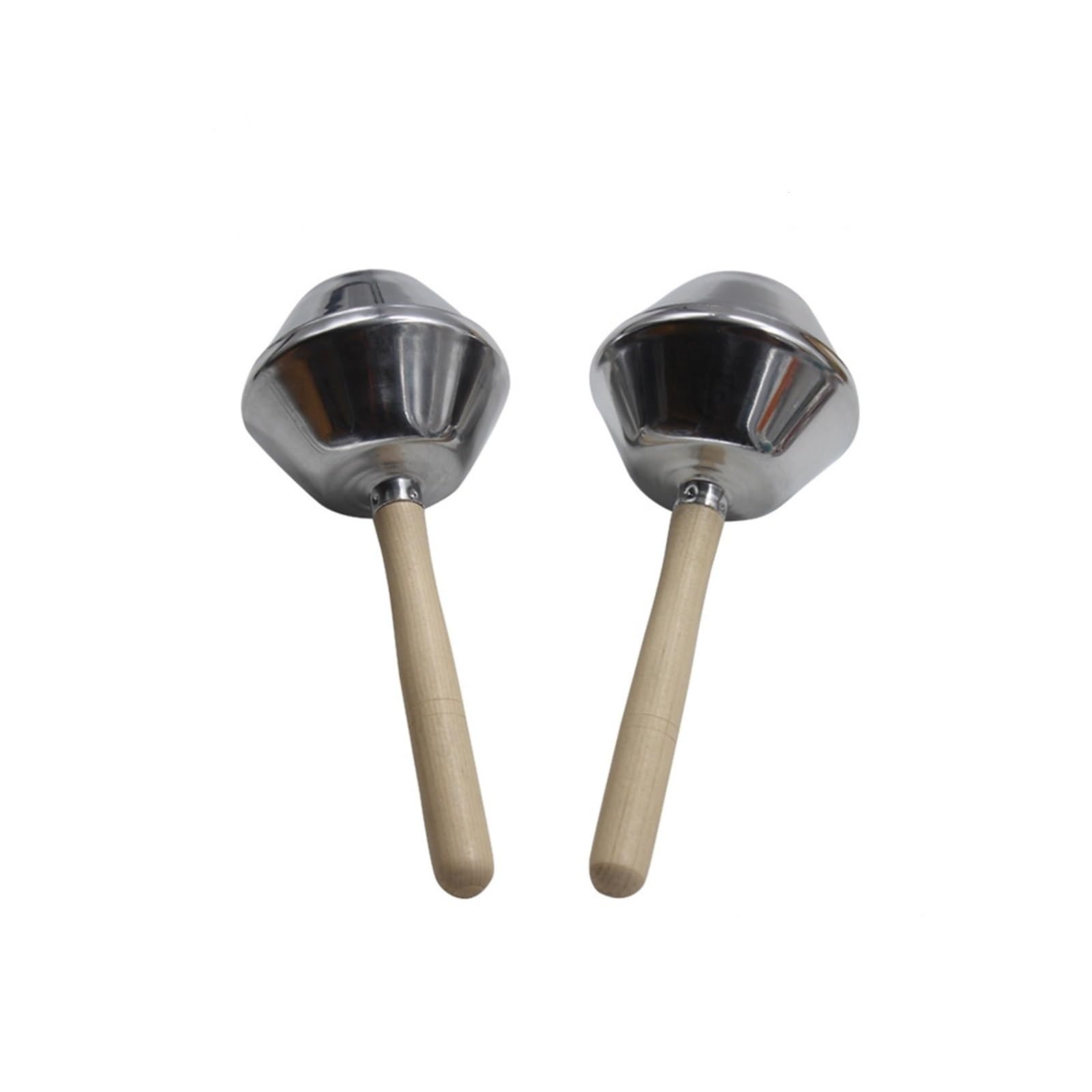 Maracas de metal de aluminio, instrumentos de percusión gris suave para desarrollo del ritmo y diversión musical, y agitadores ligeros para todas las edades