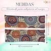 Saco Semillas Microondas-Cojin Térmico Ajustable al Cuerpo-100% Algodón con trigo y Lavanda-Bolsa para Alivio Natural de Dolores Musculares,Menstrual y Lumbago. (Mandala Azul) #4