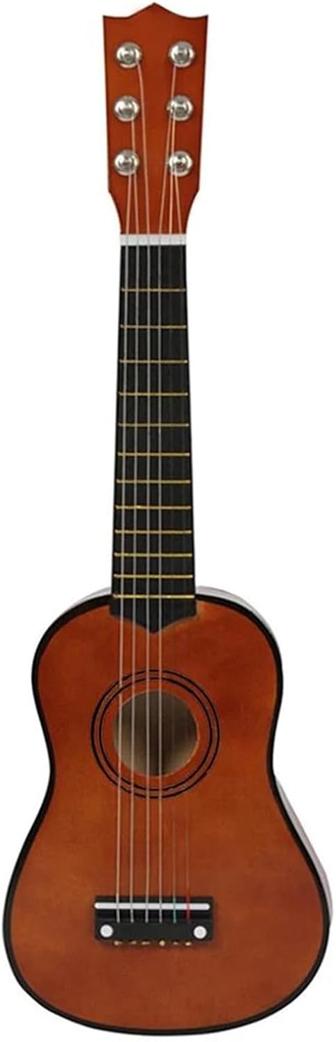 Adult Ukulele 21 Inch Acoustic Guitar Ukulele Beginner 6 String Basswood Guitar With Pick For Beginners(D)