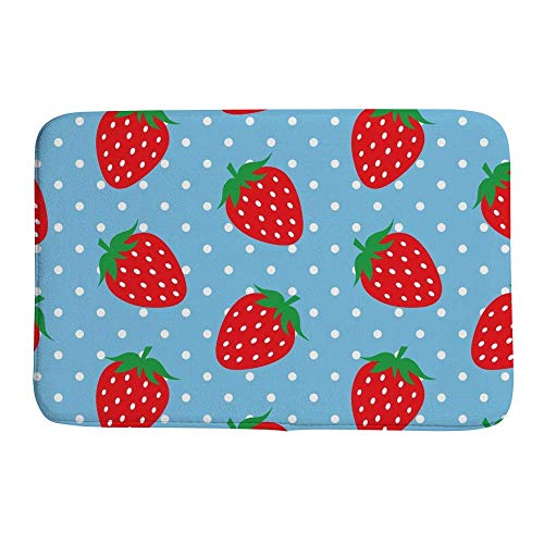 Tapis de bain lavable en machine en velours de corail mémoire de forme bleu rouge
