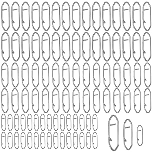 Xinjoduz 90 PCS Fishing Lure Quick Clips 3 Size Fishing Speed Clips Topwater Fish Power Speed Clip High Strength Stainless Steel Clip Fish Snap Connector for Lures Saltwater Freshwater