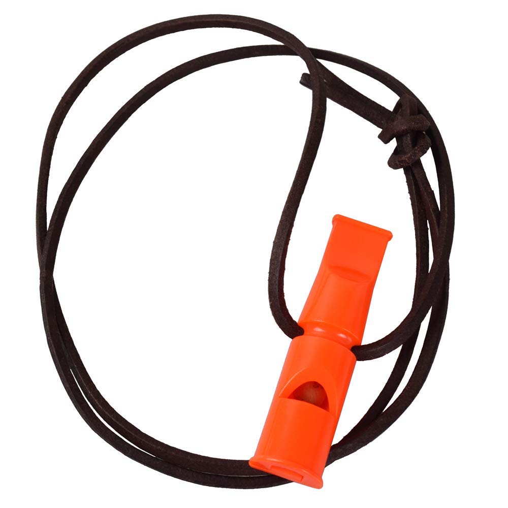 ACME Sifflet double ton pour chien No. 641 - Double sifflet professionnel avec 2 sons et bracelet en cuir gratuit - Fréquence standardisée (DG Orange)