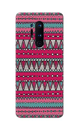 Image of Printed Hard Back Cover Case for OnePlus 8 Pro Back Cover (Geometric Vintage Pattern) -1803