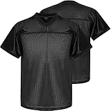 Phoneutrix Youth Blank Football Jersey, Kid's Sports T-Shirt Hip Hop Jersey for Party (Small, Black)