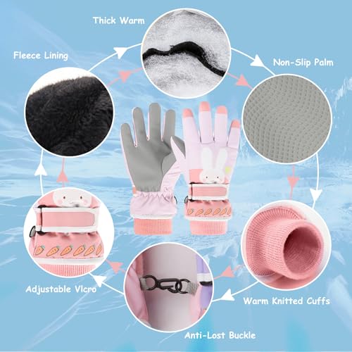 Toddler Women Mens Snow Gloves Kids Waterproof Winter Warm Thermal Ski Snowboard Ladies Glove4