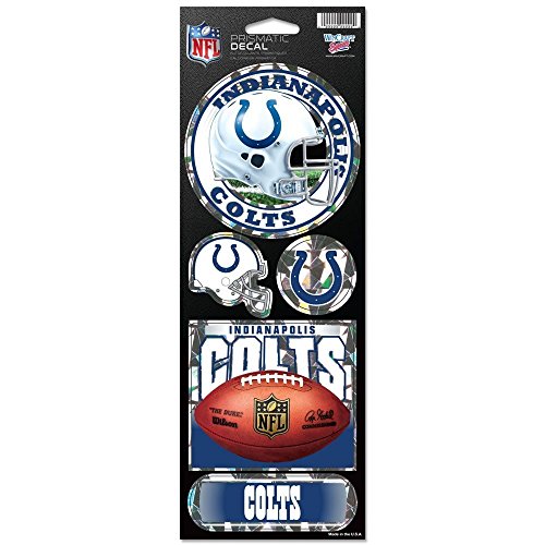 NFL Indianapolis Colts Prismatic Stickers, Team Color, One Size