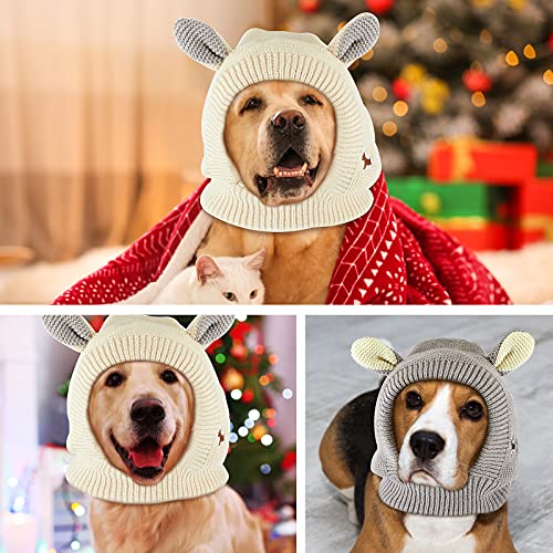 2 Pieces Quiet Ears for Dogs Dog Ear Muffs Noise Protection Dog Knitted Hats Dog Earmuffs Winter Warm for Medium to… - Image 5
