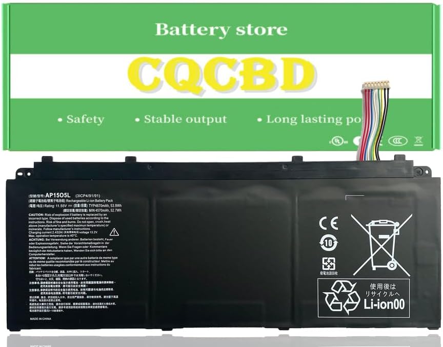AP15O5L Compatible Battery Replacement for Acer Aspire S13 S5-371 S5-371-56VE AP1503K AP15O3K S5-371-52JR S5-371-7278 767P S5-371T-58CC Series Laptop (11.55V 53.9Wh/4670mAh)