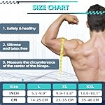 Hiball Triceps & Bicep Tendonitis Brace, Upper Arm Compression Sleeve for Women Men, Bicep Compression Sleeve & Wrap, Upper Arm Support Band for Pain Relief, Edema, Muscle Strains Tear Injury (Single) - Image 3