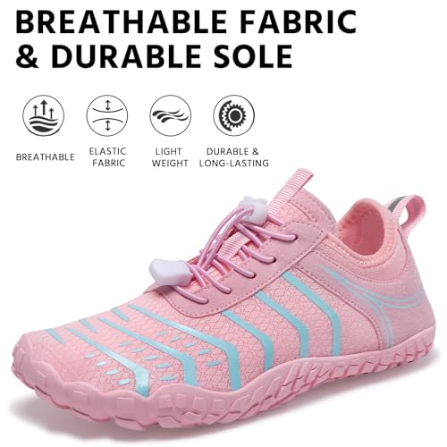 Image of EWUHA Barefoot Shoes Womens Mens Footwear for Walking Hiking with Wide Toe Box,Healthy & Non-Slip,Breathable Barefoot Vitality Water Shoes for Beach Pool Swim Outdoor (Unisex)