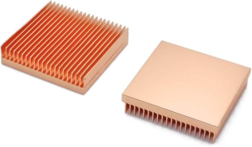 Miniatura 7 de Disipador de calor de cobre puro de 1.18 x 1.18 x 0.28 pulgadas para refrigeración electrónica de chips